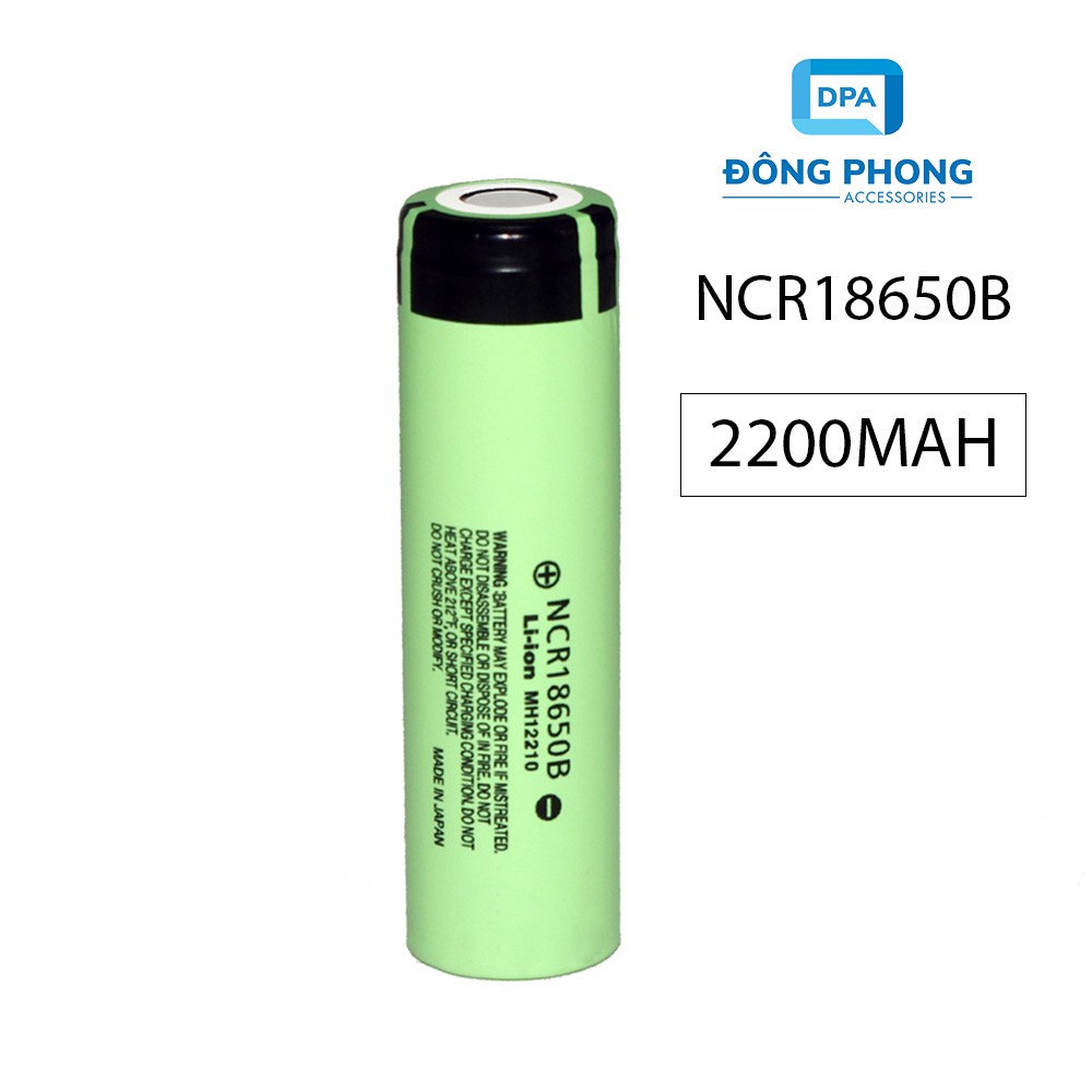 PIN SẠC 18650 Lithium-ion 2200MAH 4.2V ĐẦU PHẲNG NCR18650B