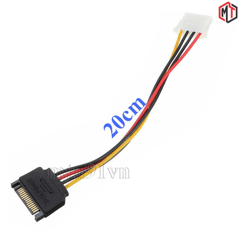 Cáp chuyển nguồn SATA sang ATA 4Pin dài 20cm