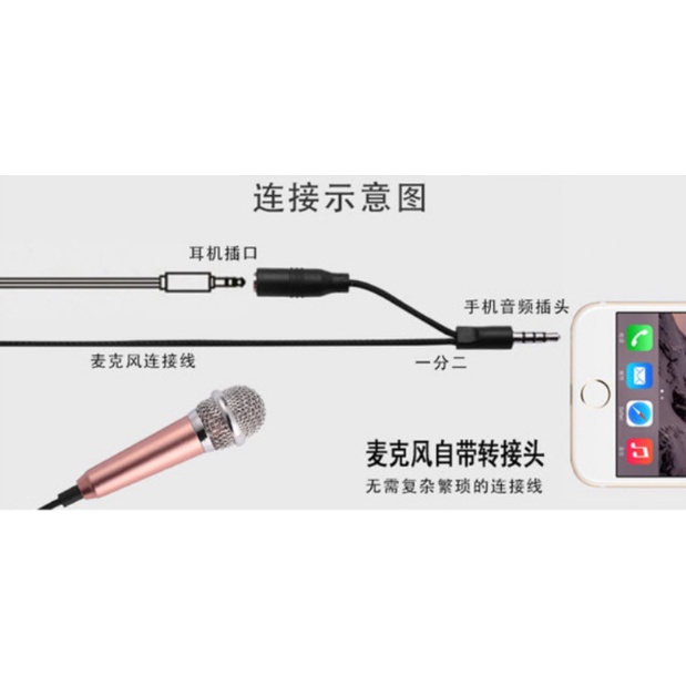 Micro Mini Hát Karaoke NOVA 3.5mm Cho ĐiệN ThoạI Laptop PC Để BàN