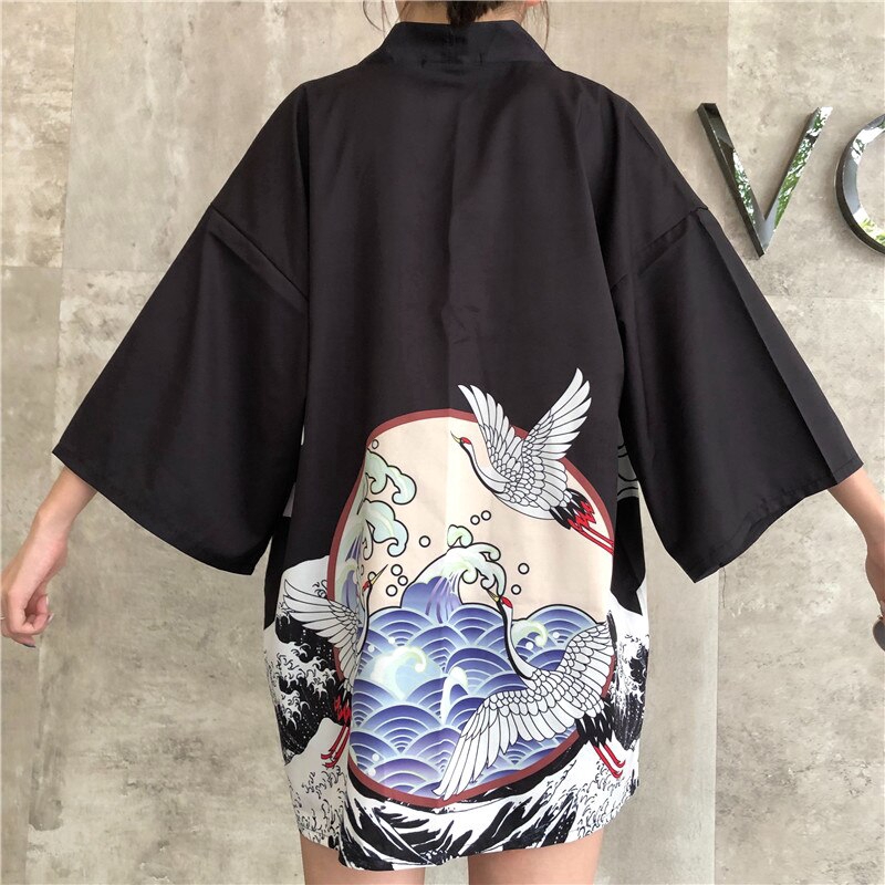 Áo Khoác Kimono Phong Cách Nhật Bản Cho Nữ