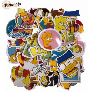 Sticker SimpSons chống nước cao cấp bền đẹp phong cách The SimpSons - Dán điện thoại, laptop, vali, mũ bảo hiểm