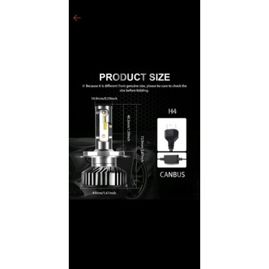 đèn pha led h4 3 nhiệt màu