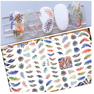 sticker hình hoa lá
