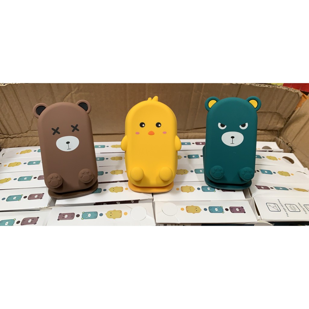 🌟SIÊU CUTE🌟 Bộ giá đỡ điện thoại, ipad đặt trên bàn làm việc cao cấp  HÌNH CUTE - BỌC CAO SU , CHỐNG TRƠN TRƯỢT, GẤP GỌN