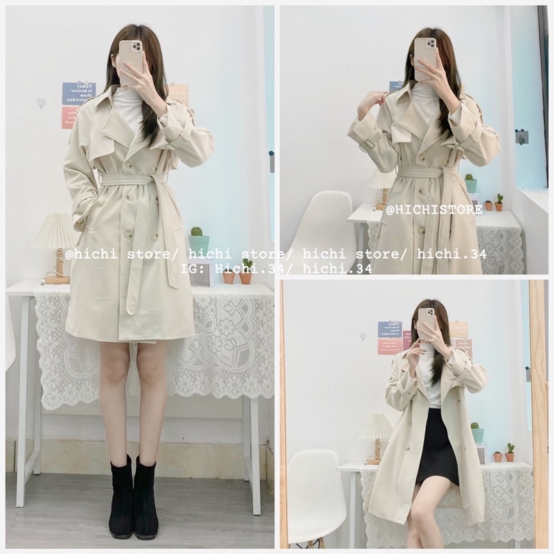 áo mangto dài đến gối ẢNH THẬT VIDEO hichi | BigBuy360 - bigbuy360.vn