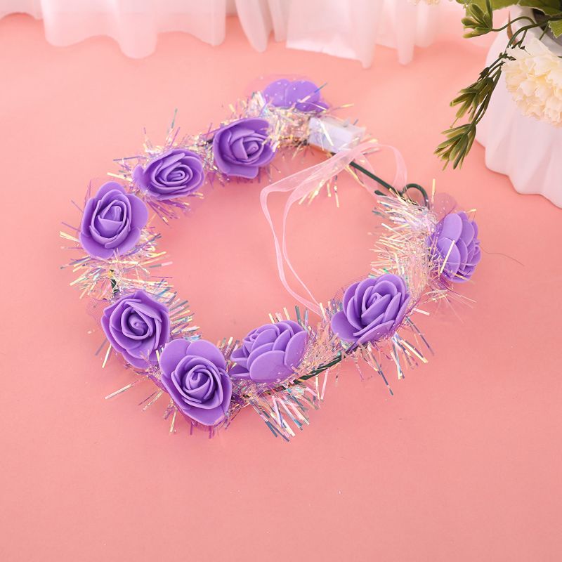 Vòng Hoa Đội Đầu Có Đèn LED Lấp Lánh Cho Nữ