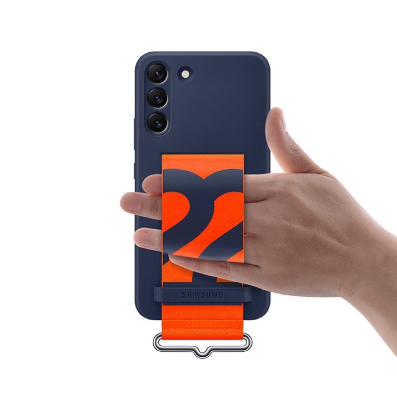 Chính hãng-Ốp lưng Silicone Cover With Strap cho điện thoại Samsung Galaxy S22+/ S22 Plus
