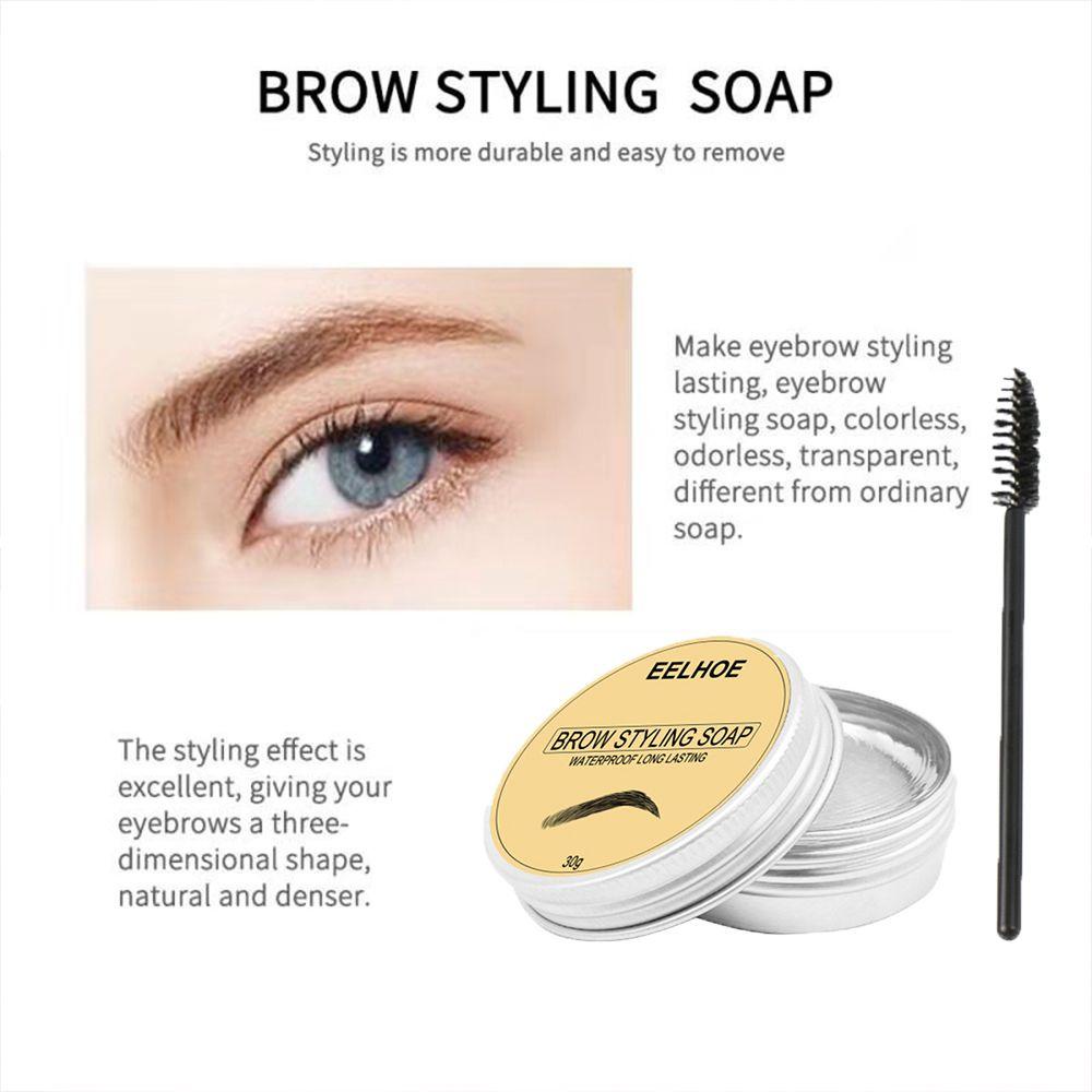 AROMA Xà Phòng Định Hình Lông Mày 3D Trong Suốt Lâu Trôi Kèm Cọ Tiện Dụng