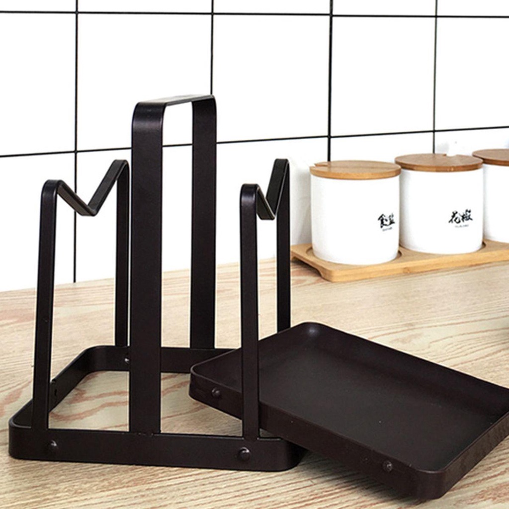 Giá Đỡ Nắp Nồi Bằng Thép Carbon Chống Rỉ Tiết Kiệm Không Gian