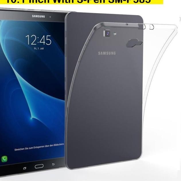 Ốp Máy Tính Bảng Silicon Mềm Trong Suốt Có Ngăn Đựng Bút Cho Samsung Galaxy Tab A6 10.1 Sm-P585Y