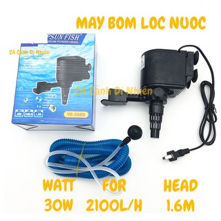 Máy bơm VIPSUN VS-2680 lọc nước hồ cá cảnh 30W bơm chìm hồ cá