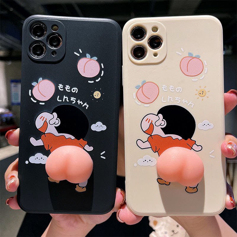 [ Ốp MOCHI ] Ốp Lưng iphone Gắn Mochi Cạnh Vuông từ IP6 đến  XS max Dễ Thương