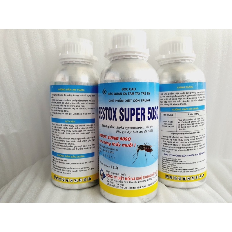 Thuốc diệt muỗi BESTOX SUPER 50EC - chai 1lít