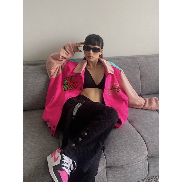 ÁO KHOÁC VARSITY NAM NỮ / THÊU BÔNG XÙ - FORM RỘNG OVERSIZED / AZIERLOCO🚩