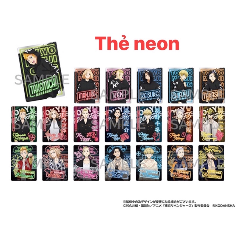 Thẻ card random Tokyo Revengers Nhật Bản