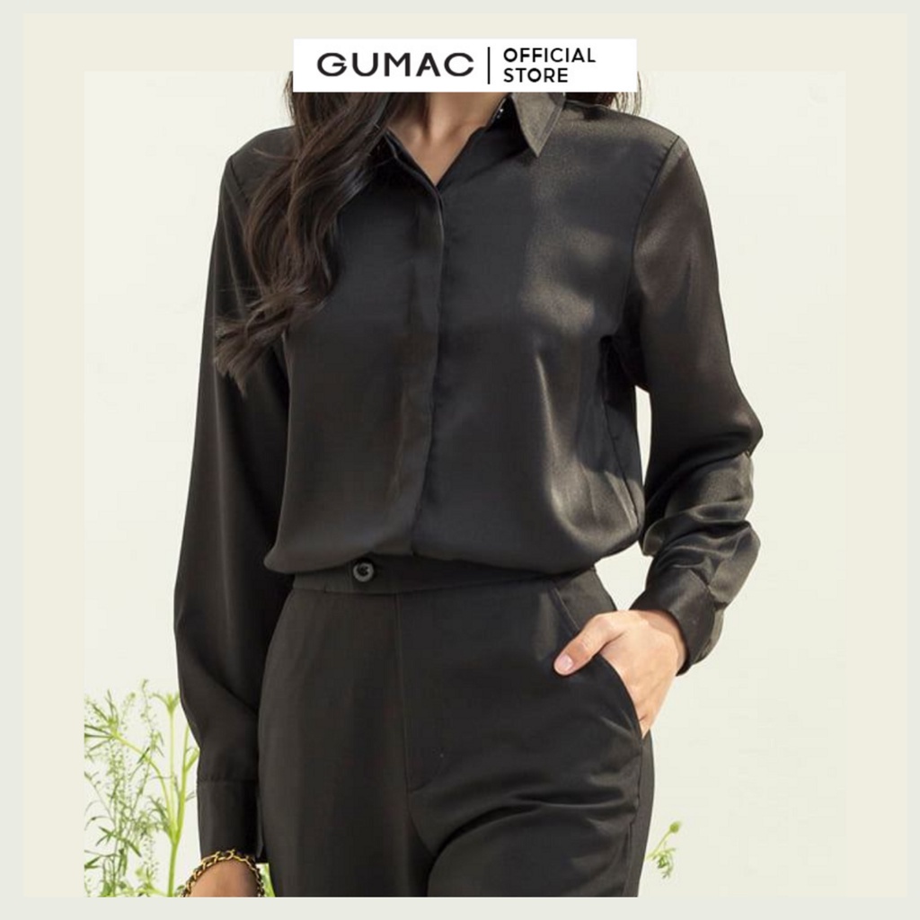 [Mã WABRGUM giảm 10% tối đa 30K đơn 99K] Áo sơ mi giấu nút thời trang GUMAC AC03011