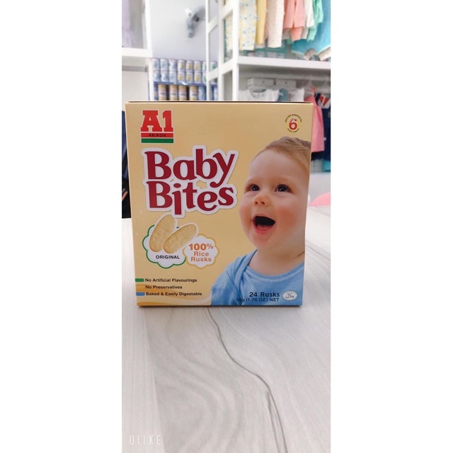 Bánh ăn dặm baby bites Malaysia chính hãng cho trẻ từ 6 tháng