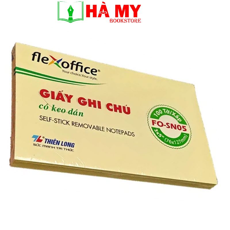 [Hỏa Tốc] Giấy note, Giấy ghi chú 3x5 FO-SN05 - Sản phẩm chính hãng Thiên Long