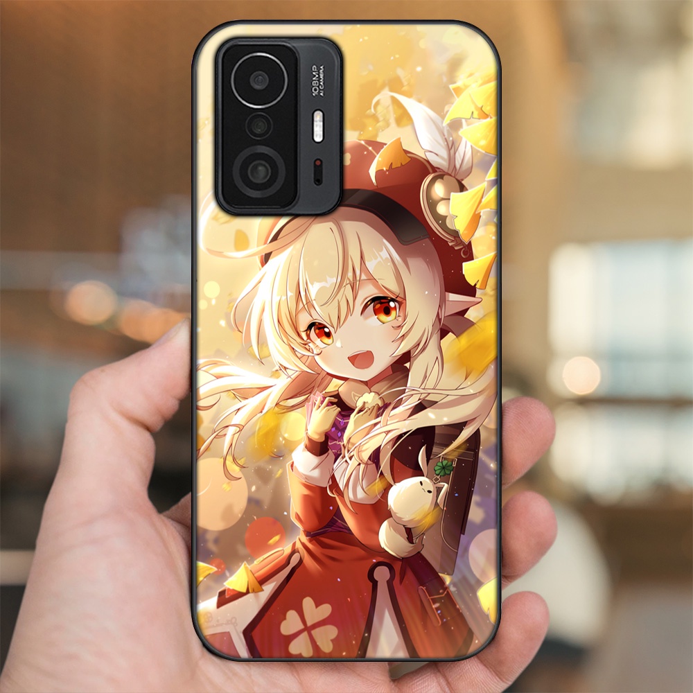 Ốp lưng Xiaomi 11T viền đen in hình Klee Genshin Impact