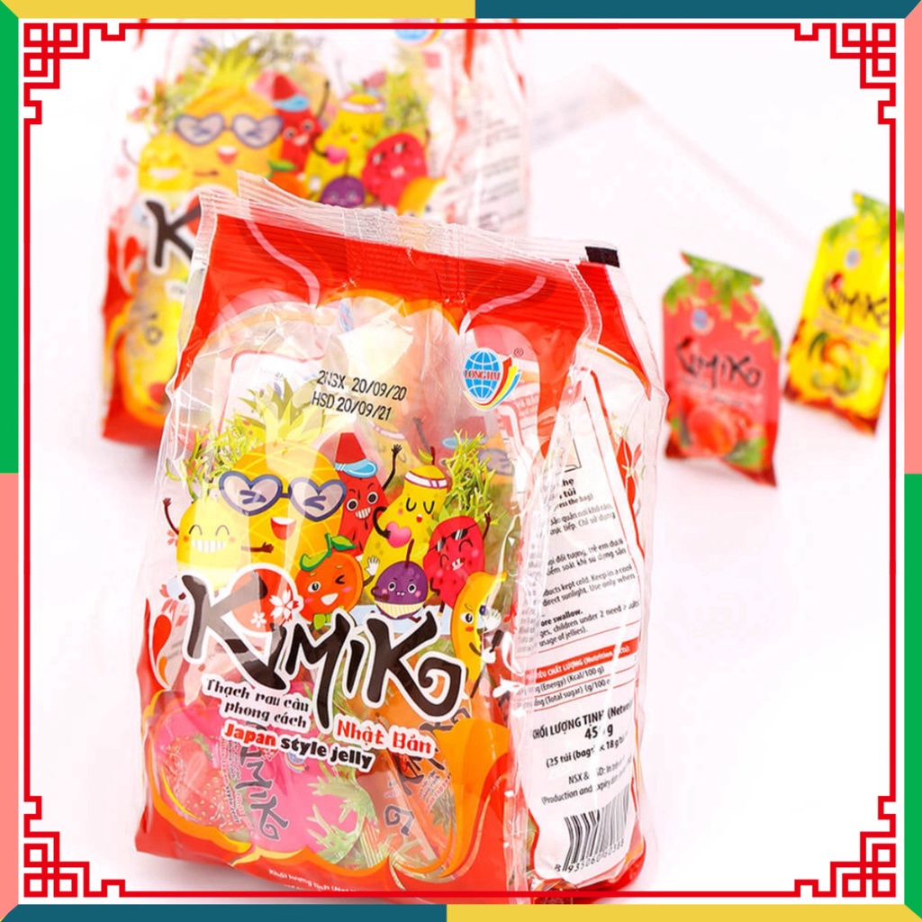 Thạch rau câu Long Hải phong thái Japan KIMIKO túi 450 g