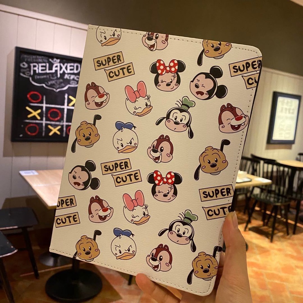 Bao da máy tính bảng in hình Disney chống rơi thích hợp cho Ipad thế hệ 7 2019 Ipad Air 2 3 6 1 5 6th Mini 4 Pro 9.7