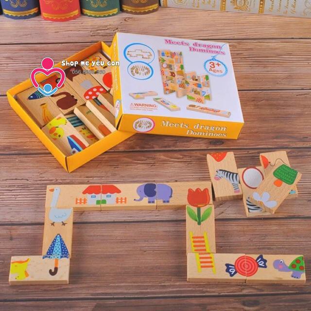 Bộ domino 28 chi tiết nối tiếp Meets dragon dominoes