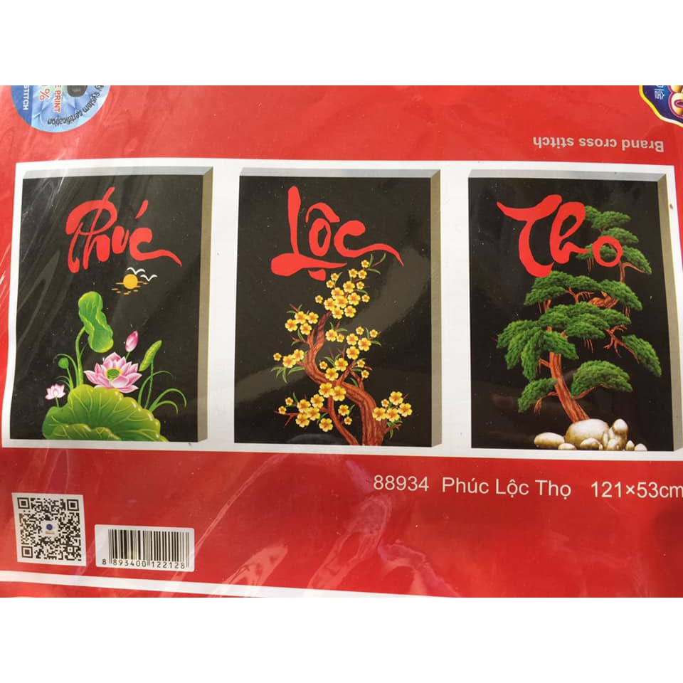 Tranh thêu chữ thập phúc lộc thọ 222427 88934 223212 222993 222888 222994 223079