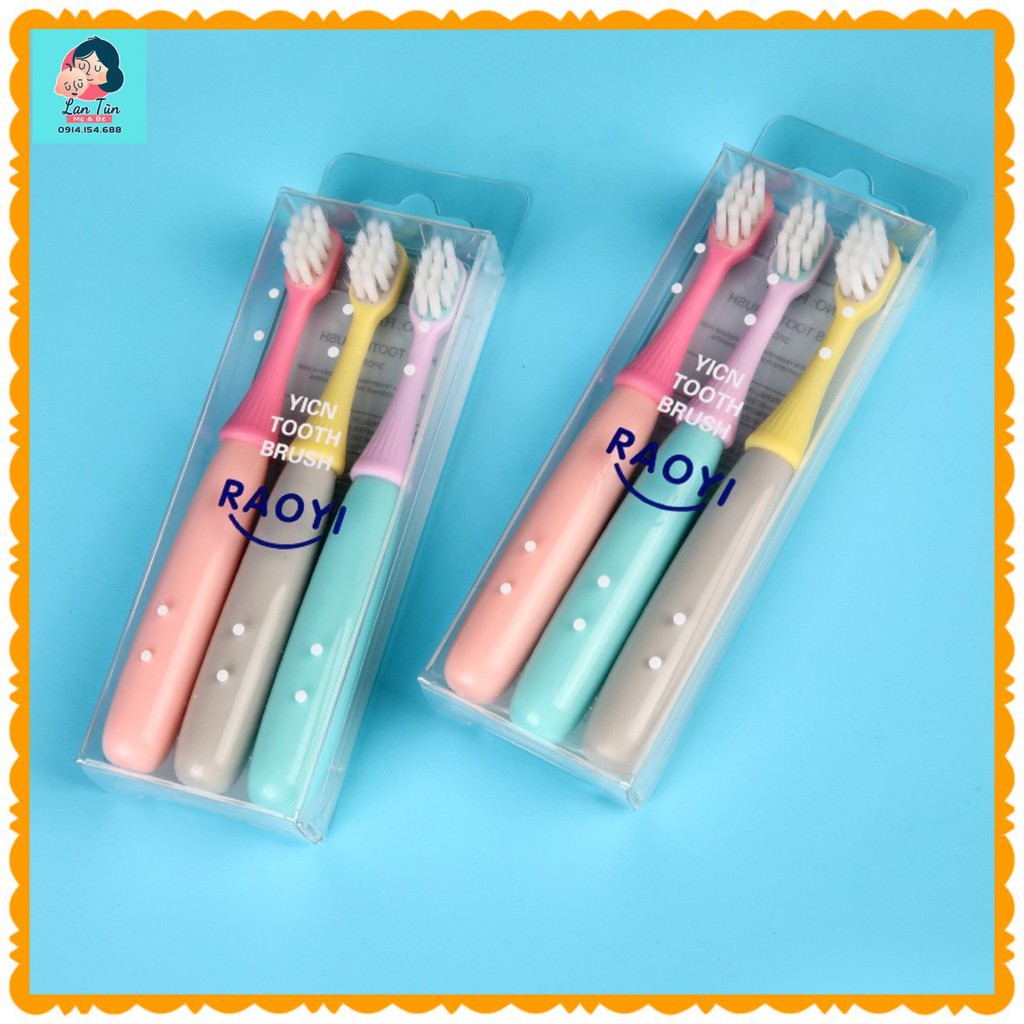 Set 3 bàn chải đánh răng cho bé