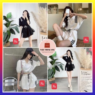 [CÓ ẢNH THẬT VÀ ĐÁNH GIÁ] Bộ Đùi Áo Crt 3 Sọc Chất Liệu Su Mịn - Thời Trang HMC
