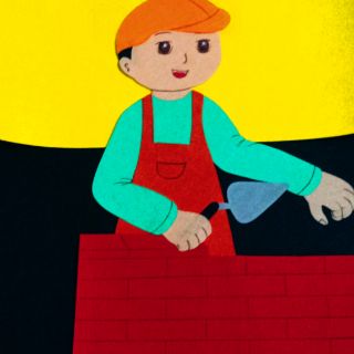 Đồ dùng làm non. Góc xây dựng.