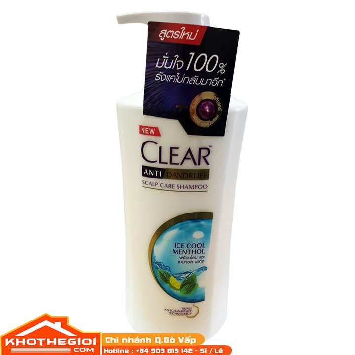 Dầu gội đầu Clear Ice Cool Menthol thái lan 450ml