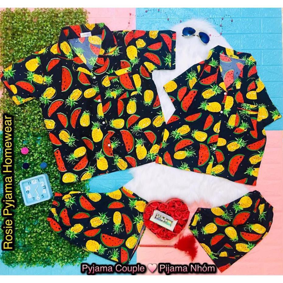 Đồ Bộ PIJAMA Trái Cây Trái Chuối - Trái Dưa Hấu - Trái Thơm - Hoa Hướng Dương Đi Biển Mặc Nhà Mặc Ngủ Dưới 50kg ༷