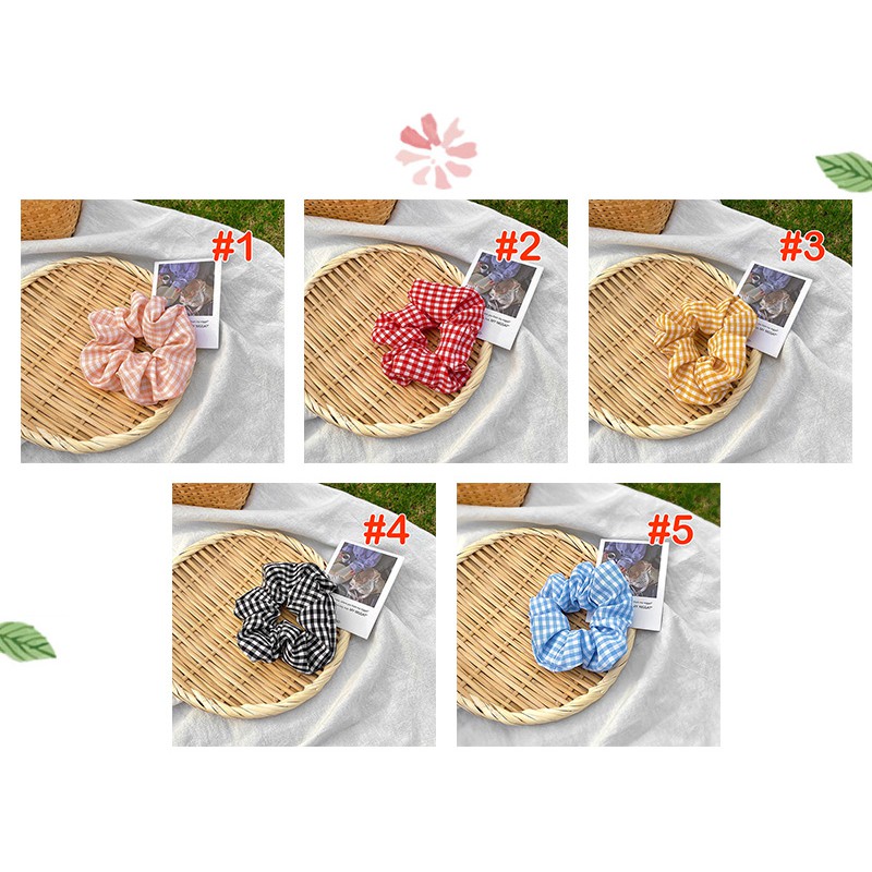 Dây cột tóc nữ Karo vải Kate XINH XINH scrunchies style Hàn Quốc