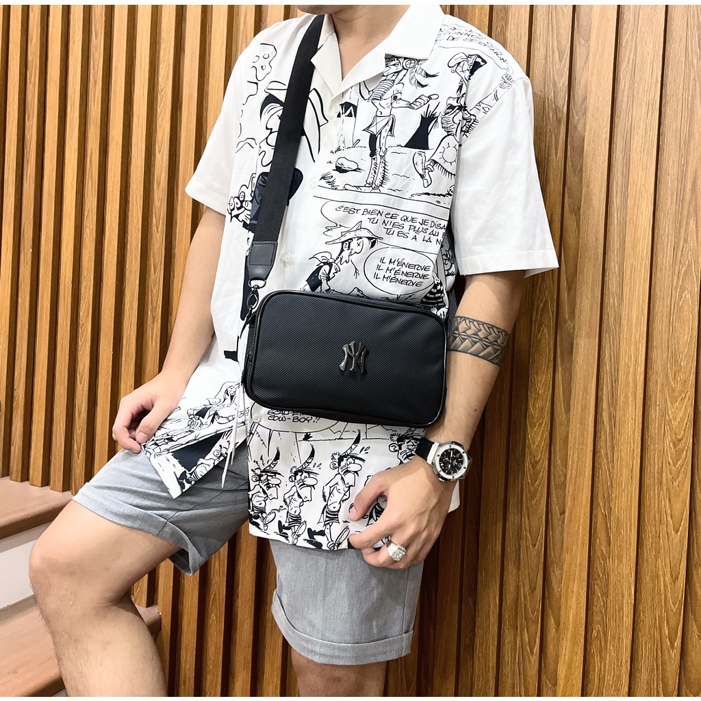 Túi đeo chéo MLB phong cách Hàn Quốc trẻ trung - Da si chống nước