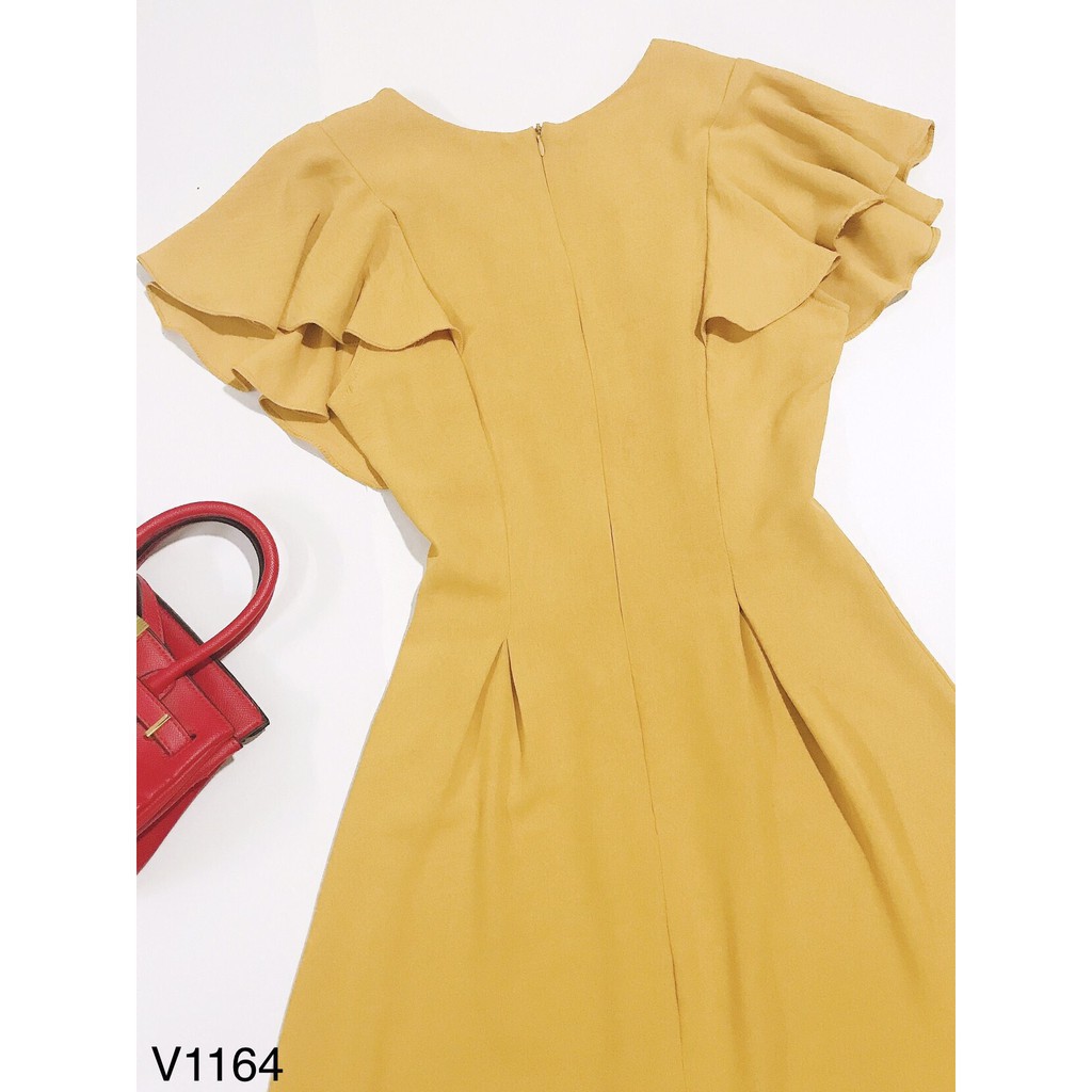 [ xả kho ] MiD Váy vàng xòe v1164 Mie Design kèm ảnh thật