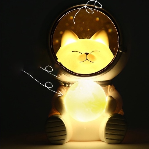Đèn ngủ mèo, gấu phi hành gia siêu kute