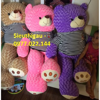 HÌNH THẬT - Gấu bông Teddy khổ m6 (Mập căng, nhồi bông mềm mịn)