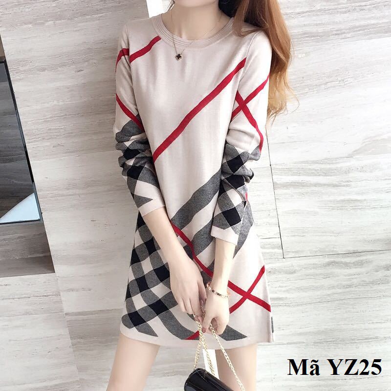 Áo váy nữ lót nỉ dáng dài YZ25