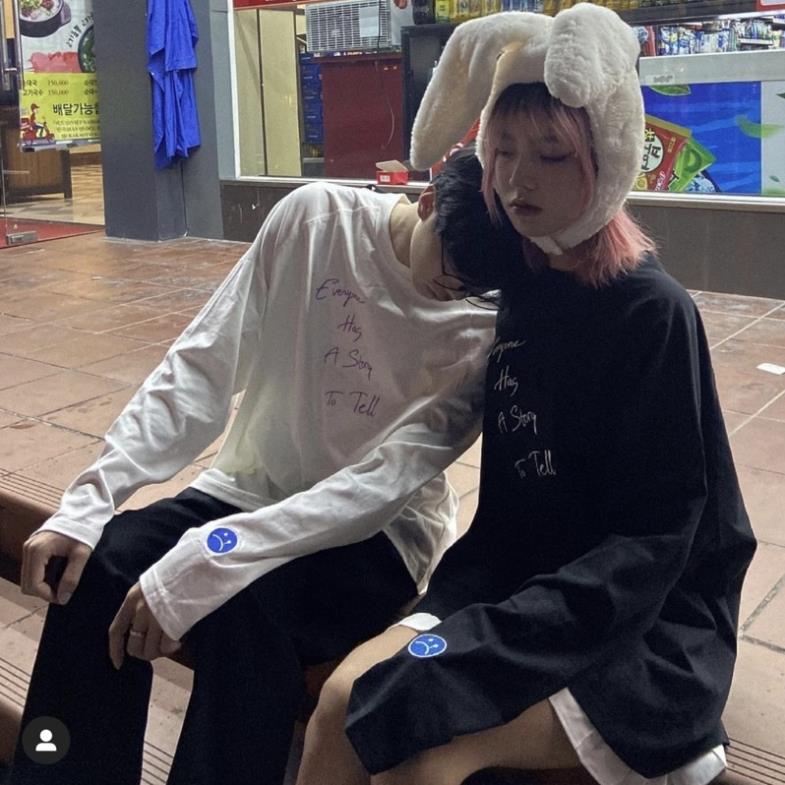 Áo thun tay dài Unisex Sadboiz form rộng vải cotton co dãn cocastore - Áo Sadboiz Sad tay dài