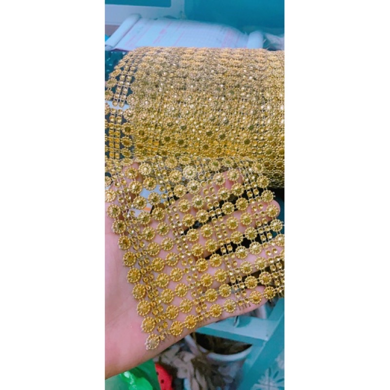 Lẻ 1m cuộn kim sa trang trí oản tài lộc, oản thờ, làm đồ handmade