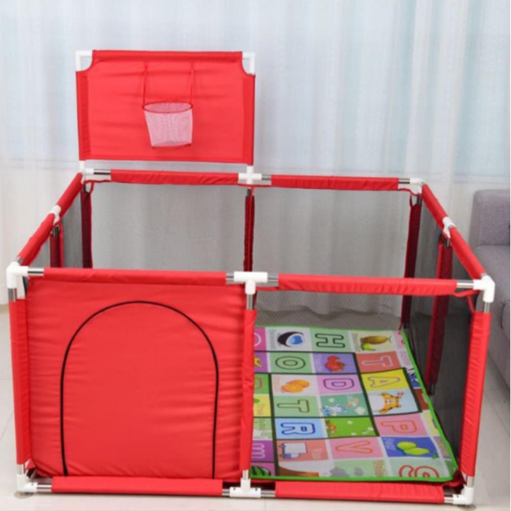 Quây Bóng Vuông Cho Bé Kèm Rổ Bóng Tặng Kèm Bóng