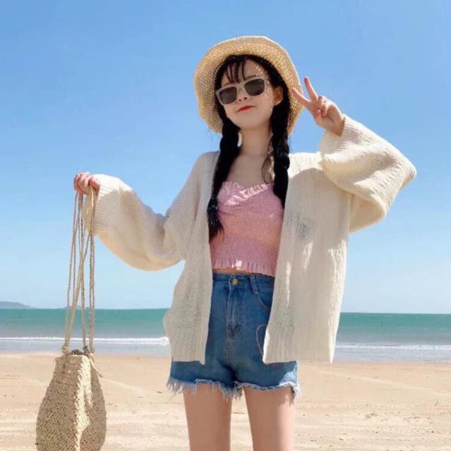 Áo lưới - Áo cardigan mỏng đi biển HÀNG ĐẸP!!