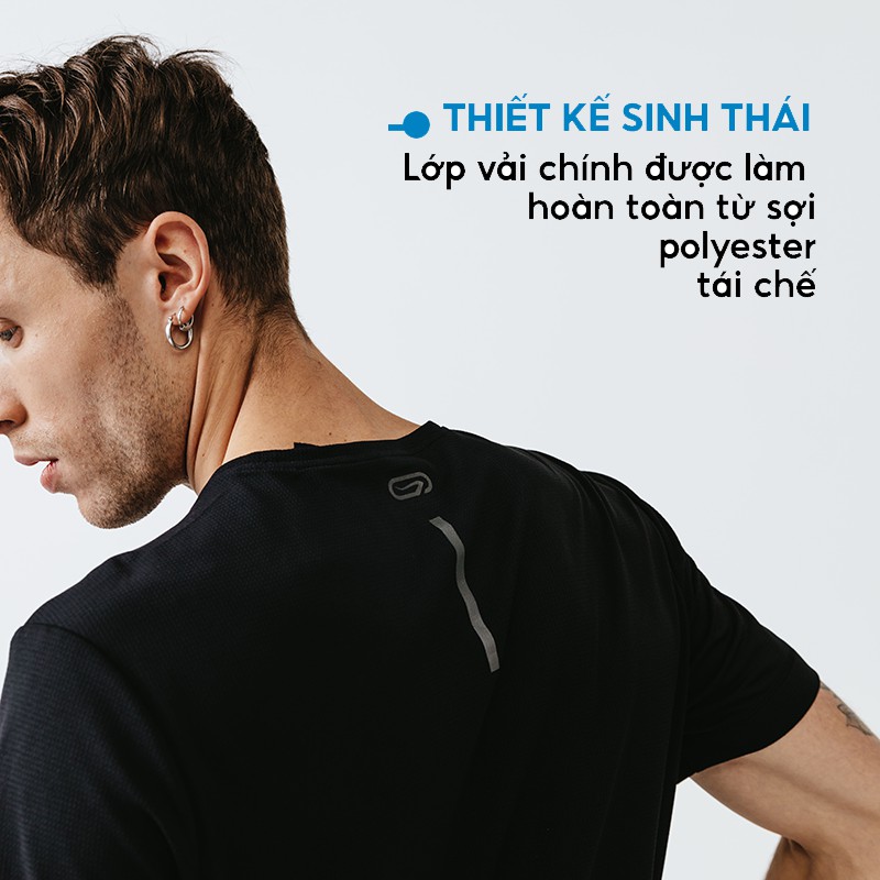 Áo thun thể thao nam KALENJI run dry chuyên chạy bộ, nhanh khô