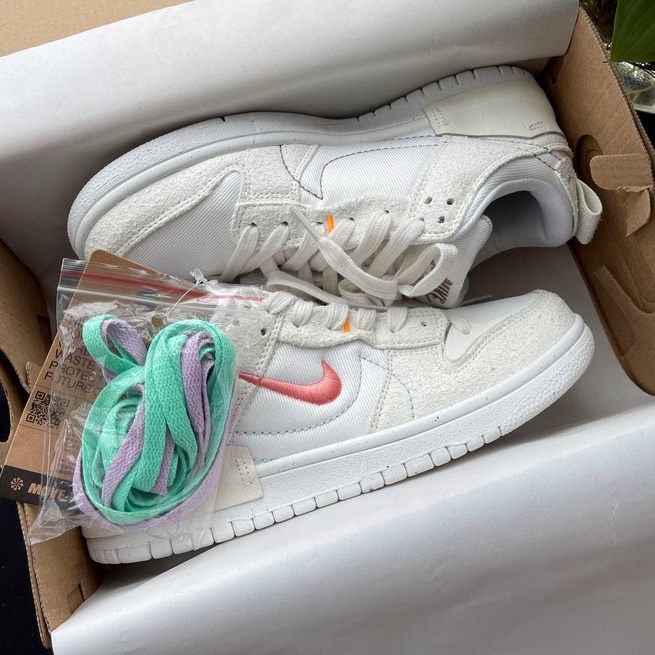 Giày SB Dunk Low Disrupt 2 Pale Ivory màu kem - Bản cao cấp Fullbox và phụ kiện