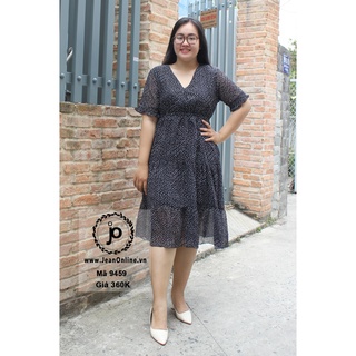 Bigsize Nữ - Đầm Voan Chấm Bi (MS: 9459)