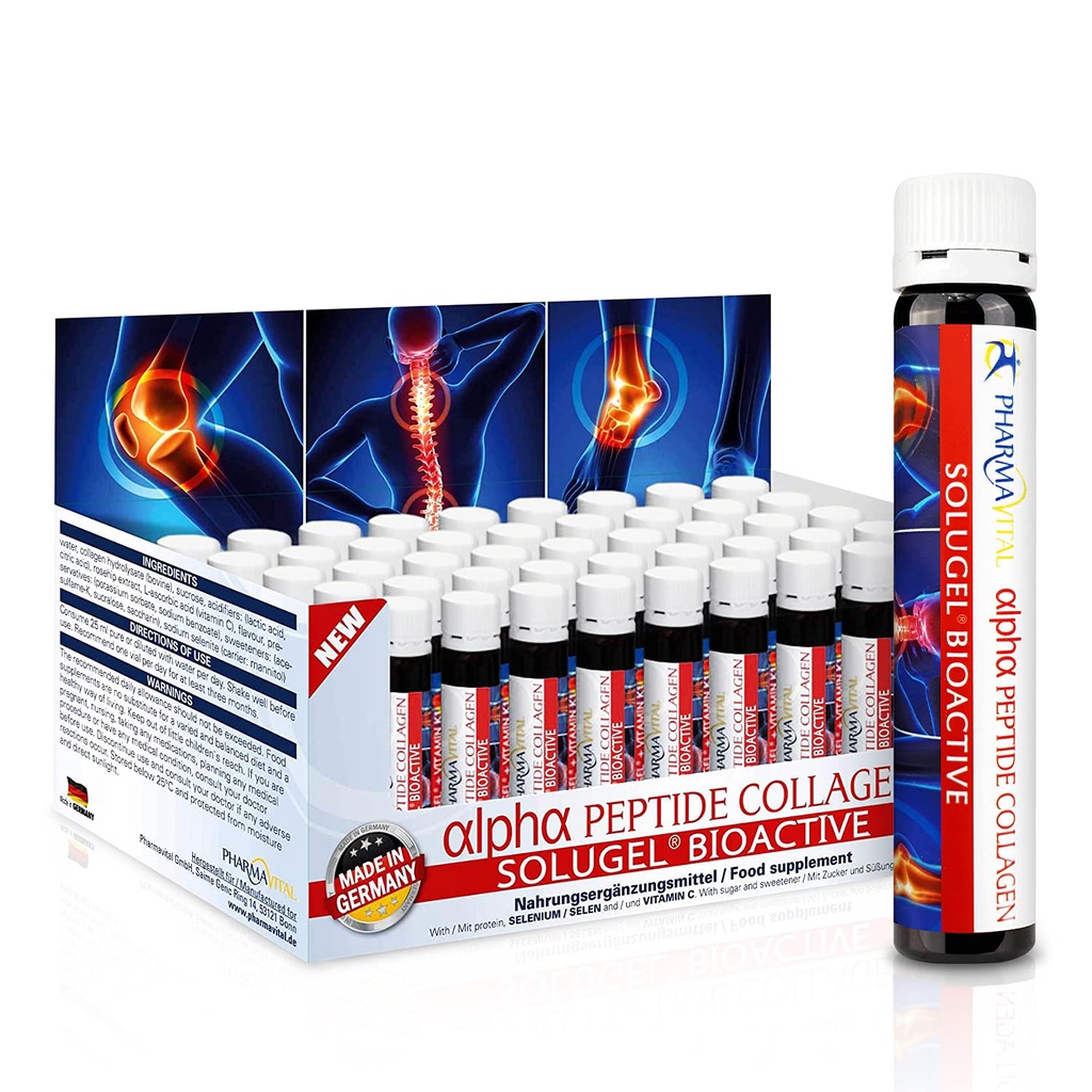 Collagen Thủy Phân của Đức hỗ trợ xương khớp - Alpha Peptide Collagen – Hộp 50 ống x 25ml