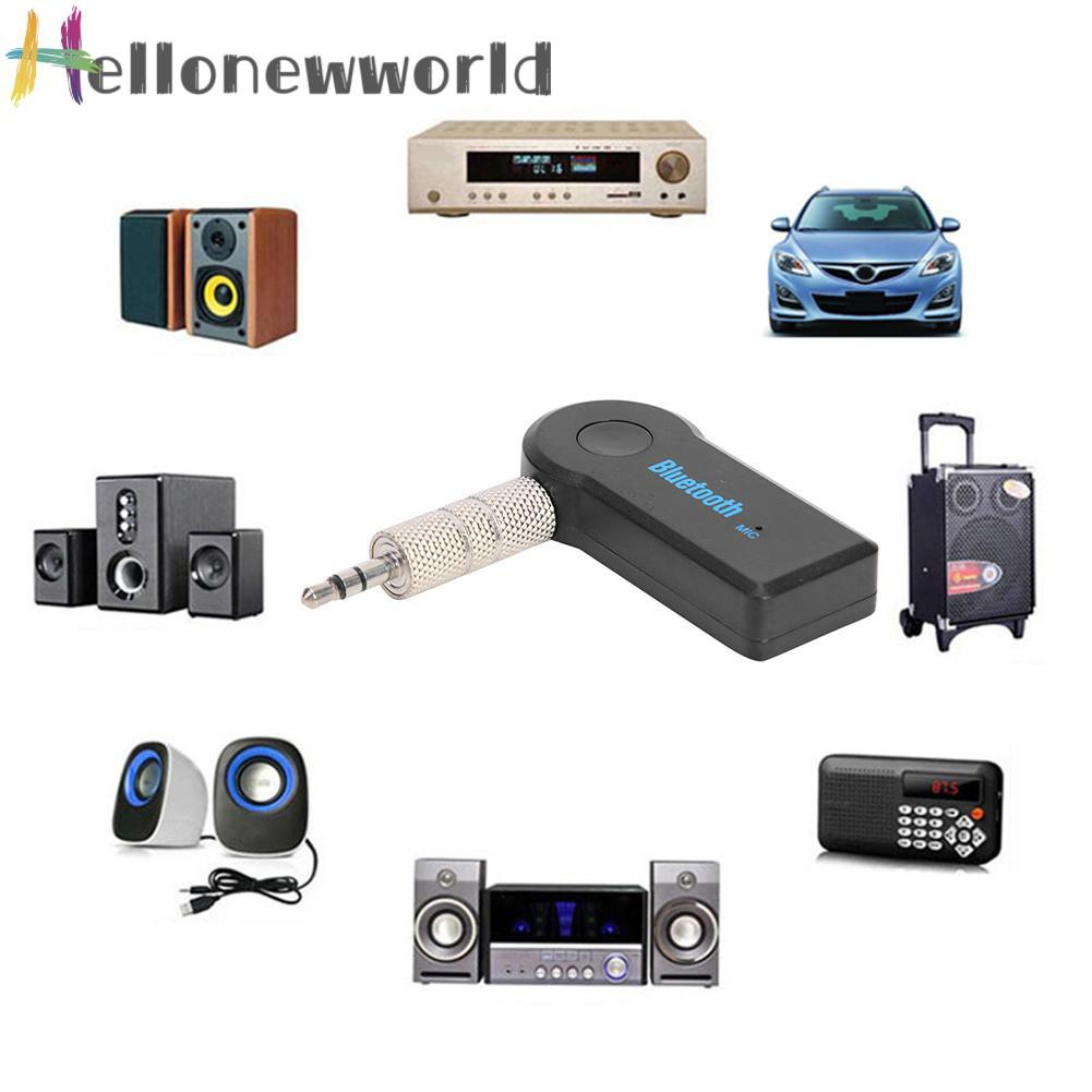 Hellonewworld Mini 3.5mm Jack AUX Wireless Car Audio Receiver Handsfree Bluetooth Adapter