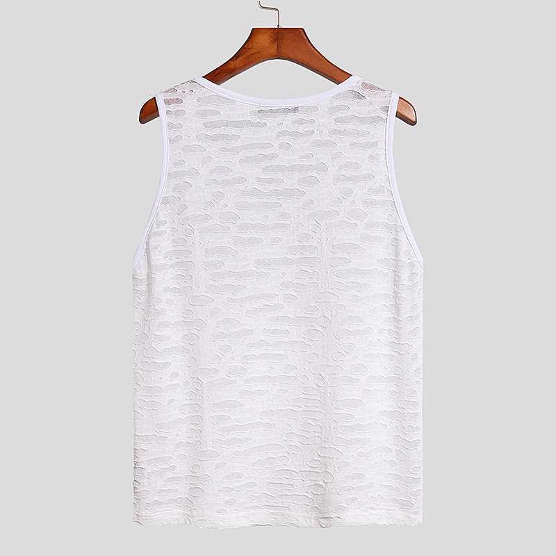 Áo ba lỗ INCERUN dạng lưới thời trang mùa hè cho nam