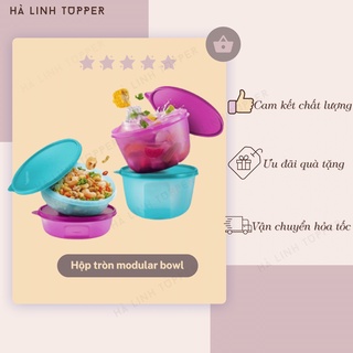 Tupperware - Bộ hộp bảo quản thực phẩm modular bowl 4 hộp - nắp tròn kín nước kín khí