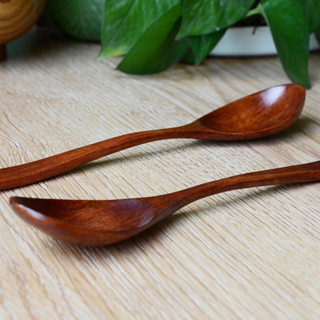 Muỗng Gỗ Ăn Cơm / Trà Súp Phong Cách Nhật Bản Cho Bé